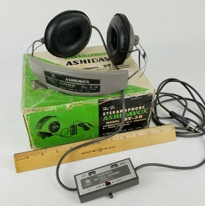 Vintage ASHIDAVOX ST-3R Hi Fi Stereo Headphones Steramaphone Japan Headset Ashia - Picture 1 of 12