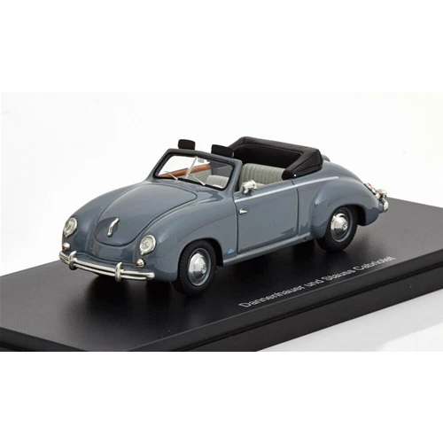 VW DANNEHAUR AND STAUSS CONVERTIBLE 1951 GREY 1:43 Neo Scale Models Auto Stradal - Immagine 1 di 1