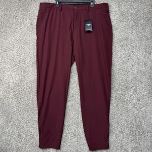 Waggle Golfhose Herren 40x32 Greenside Jogger Merlot Rot Maroon Ankle Zip Neu - Bild 1 von 18