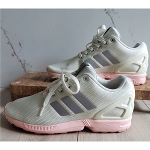 Adidas Sneaker Damen 9,5 Metallic Silber Pink Originals ZX Flux Running BA7642 - Bild 1 von 10