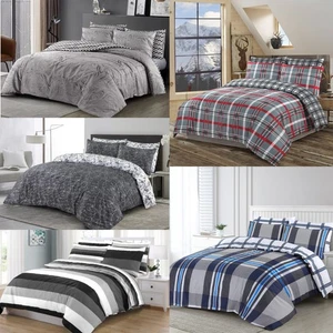 Luxus Weich Druck Bettbezug Wende Premium Quilt Set Doppelbett King Size - Bild 1 von 15