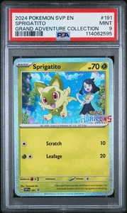 2024 POKEMON SVP EN-SV PROMO GRAND ADVENTURE COLLECTION SPRIGATITO PSA 9 - Picture 1 of 2