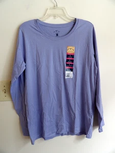 Blue Mountain Damen Langarm T-Shirt Blau Large Neu mit Etikett - Bild 1 von 3
