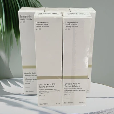Glycolic Acid 7% Tonic=ng Solution Pack of 5 100 ml/3.38 floz bottles Exp 11/27 - Image 1 of 4