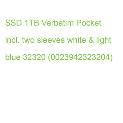 SSD 1TB Verbatim Pocket incl. two sleeves white & light blue 32320 (002394232320 - Bild 1 von 2