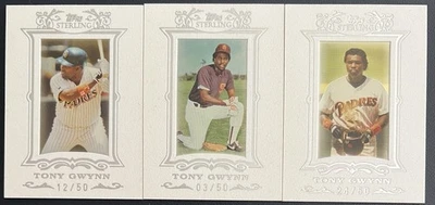 Tony Gwynn /50  (3) 2007 Topps Sterling Framed White Suede #144,147,148 - Image 1 of 2