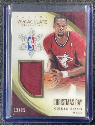 CHRIS BOSH 2013-14 PANINI IMMACULATE COLL #22 CHRISTMAS DAY G/U JERSEY 12/85 - Image 1 of 2