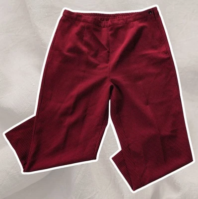 Vintage Petite 50s Style Gingham Buffalo Checkered Pedal Pusher High Rise Pants - Image 1 of 4