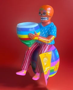 Dia de Muertos Target Figurine Tea Light Candle Holder 8.25"Dia Pacheco 2024 - Picture 1 of 6