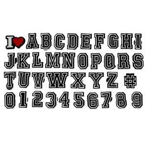 ALPHABET, LETTERS, NUMBERS, I ❤️ I LOVE HEART Shoe Charms fits CROCS ~ you pick - Picture 1 of 4