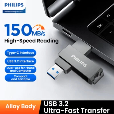 PHILIPS USB3.2/TYPE-C Dual Interface Flash Drive USB Flash Drives 256G/16G - Image 1 of 4