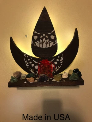 Moon Shelves, Boho Decor, Shelf For Crystal, Moon Shelf, Crystal Holder, Diyaa - Image 1 of 4