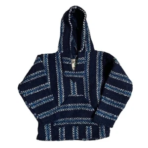 BAJA JOE Mexican Hoodie Sz Medium Drug Rug Rasta Full Zip Jacket Pocket Sublime - Picture 1 of 6