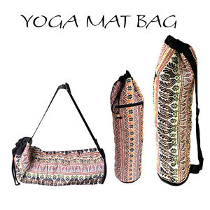 Handmade Yoga Mat Bag Carrier Strap Sling Bags Zipper Pocket Fit Most Yoga Mats