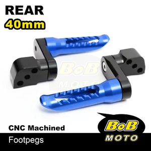 Billet BOB Rear Foot Pegs 4cm Adjustable For Suzuki GSXR 600 01-05 01 02 03 04 - Picture 1 of 15