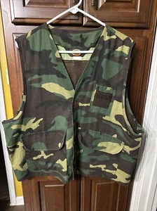 Vintage Redhead Camoflauge Mens Button Down Duck Hunting Vest Size XL - Picture 1 of 3