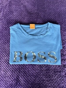 Mens Blue BOSS T-Shirt Size Medium Great Condition - Picture 1 of 5