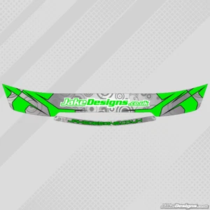 JakeDesigns HELM VISIER AUFKLEBER/STREIFEN - fluoreszierend grün & silber chrom - Bild 1 von 1
