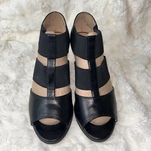 Abella True Comfort Stretch Strap Sandals - “Wisteria” (Black) Size 7M Heels - Picture 1 of 16