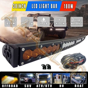 Dual Color 38Inch 180W LED Work Light Bar Combo Offroad Driving SUV 4x4 Truck 40 - Picture 1 of 13