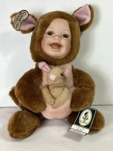 Geppeddo Cuddle Kids Roxy Roo 12”2003 Stuffed Animal Doll Toy Plush W/ Baby Joey - Picture 1 of 15