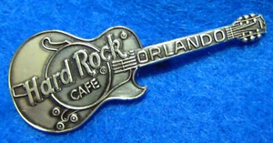 ORLANDO STERLING SILVER GIBSON LES PAUL GUITAR Hard Rock Cafe PIN - Picture 1 of 1