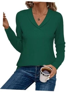 Sweaters for Women Fashion 2024 Fall Long Sleeve Shirts Small B-green Sweaters - Picture 1 of 7