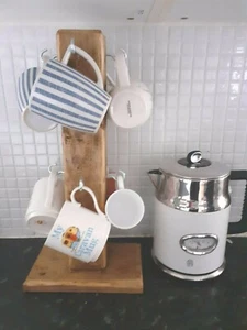 Handmade Wooden Homemade Mug Tree Kitchen Cup Holder Kitchen Organiser - Picture 1 of 6