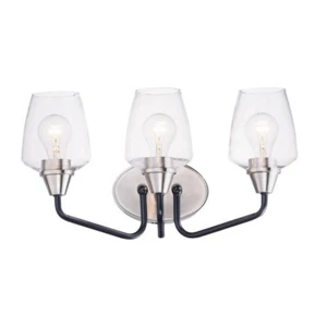 Maxim Lighting 26122CLBKSN Goblet Bathroom Vanity Light Black/Satin Nickel - Picture 1 of 3