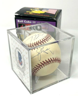 JASON ISRINGHAUSEN & PAUL WILSON Autographed Baseball NY Mets Beckett BAS - Image 1 of 4
