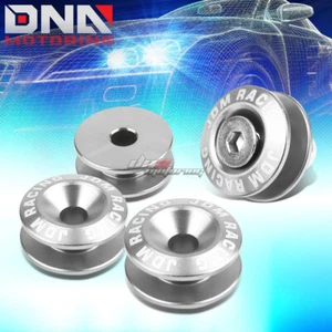 Aluminum Quick Release Fasteners Car Bumper Trunk Fender Hatch Lids Kit Silver - Bild 1 von 5