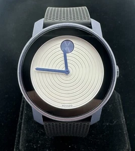 Movado Bold 44mm Swiss Movement White Dial Men’s Watch 011226074 Silicone Band - Picture 1 of 10
