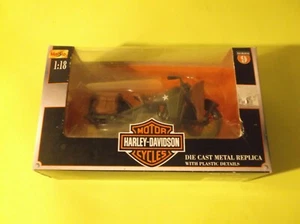 MAISTO HARLEY DAVIDSON DIE CAST 1:18 SERIES 9 1942 WLA FLAT HEAD MOTORCYCLE - Picture 1 of 2