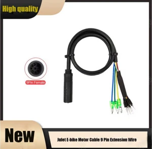 Julet E-bike Motor Cable 9 Pin Extension Wire 60cm/130cm/160cm Female Adapter - Picture 1 of 23