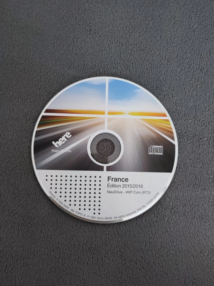 CD Navigation RT3 FRANCE 2015/2016 PEUGEOT WIP COM RT3 CITROEN NaviDrive RT3 - Bild 1 von 3