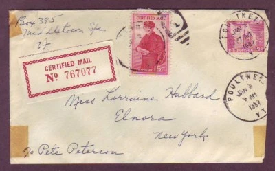 1043 ( 9c Alamo Liberty Issue ) + FA1 - RARE FRANKING on 1957 CERTIFIED Cover - Image 1 of 2