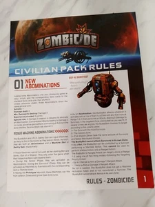 Zombicide Invader Civilian Extras - Rulebook Leaflet - KS - Picture 1 of 3