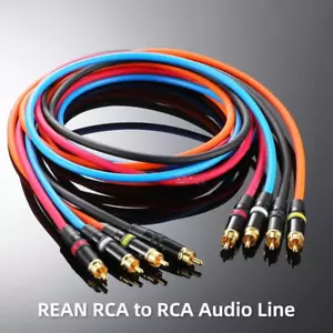 1 pieza Cable de conexión macho a macho fiebre HiFi Enchufe REAN RCA a RCA 1 pieza - Imagen 1 de 6