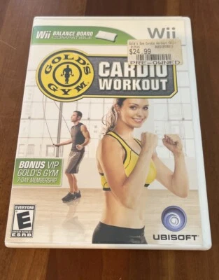 Gold's Gym Cardio Workout (Nintendo Wii, 2009) Balance Board Compatible Game - Image 1 of 2