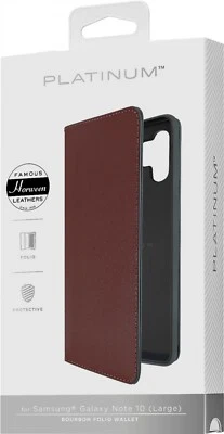 Platinum Leather Folio Case for Samsung Galaxy Note10+ and Note10+ 5G - Bourbon - Image 1 of 4