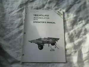 1987 New Holland 2010 accumulator operator's manual - Picture 1 of 8