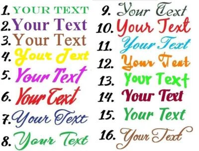 Custom Text Vinyl Lettering Sticker Decal Personalized Name Window Wall Car Door - Image 1 of 4