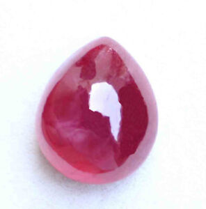 Large Natural Pear Cabochon Shape 46.60 Ct Red Ruby Loose Gemstone