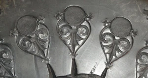 "Antiguo broche de colección de 12"" molde giratorio de goma elegante ornamentado prendedor colgantes CRMC" - Imagen 1 de 12