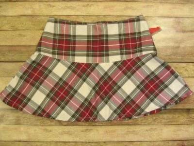 Minifalda acampanada vintage a cuadros Y2K nueva con etiquetas Preppy Academia niña escolar talla 9 Foto 1 de 4