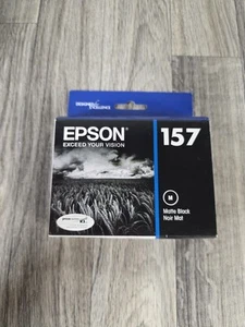 New Genuine Epson 157 Matte Black Ink Cartridge Epson EXP 04/2016 - Picture 1 of 4