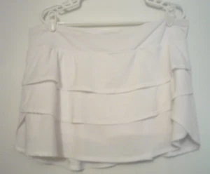 IDEOLOGIA MAGLIA SKORT-TAGLIA XL-GONNA GOLF/PICKLEBALL-SHORTS SOTTO-RUFFLES-BIANCO - Foto 1 di 4