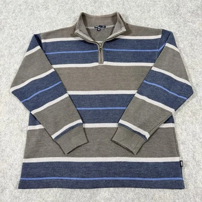 Suéter Pullover Gap Niños Manga Larga 1/4 Cremallera Niño Talla (12) XL Marrón Azul Rayas Foto 1 de 4