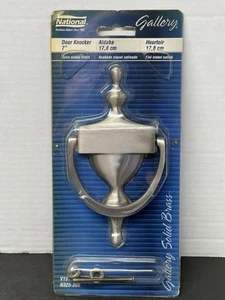 NEW National Gallery Door Knocker Satin Nickel Solid Brass 7” Engravable V1914 - Picture 1 of 4