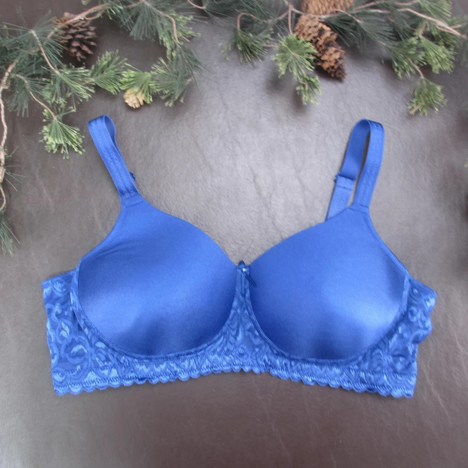 Jodee Sujetador Mujer 40B Azul Estilo 804 Con Aros Encaje Cobertura Completa Acolchada Camiseta Foto 1 de 4